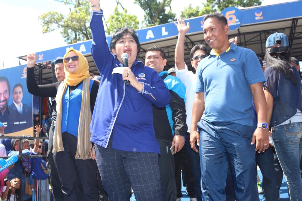 Pengurus DPP Nasdem Berorasi Pada Perayaan HUT 5 Partai Nasdem di Kota Bengkulu