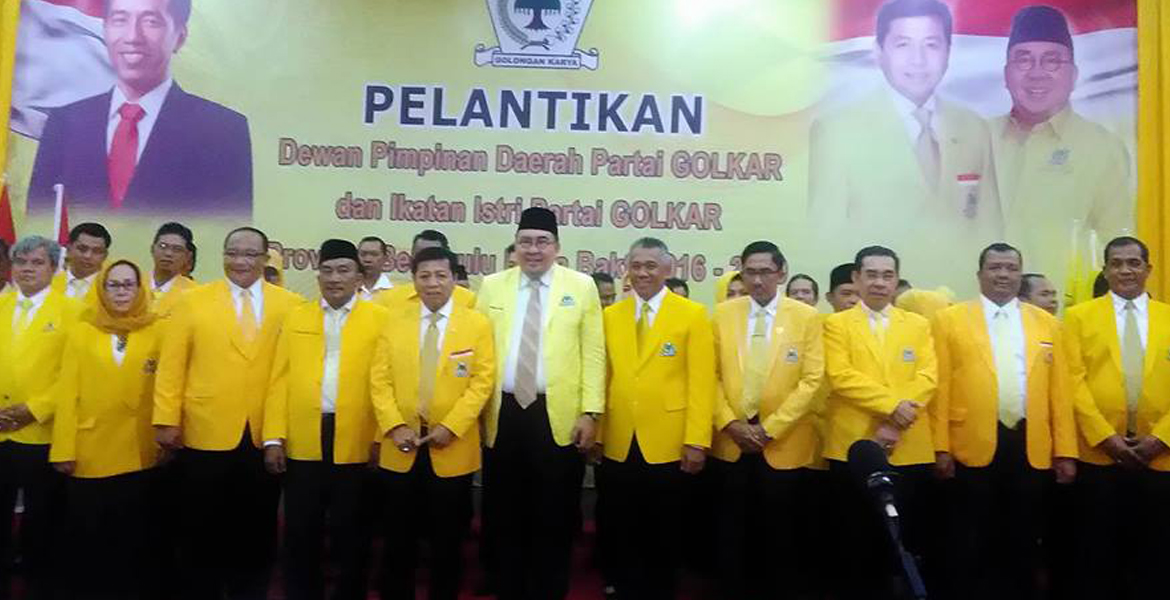 Pengurus DPD Golkar Bengkulu dilantik oleh Setya Novanto