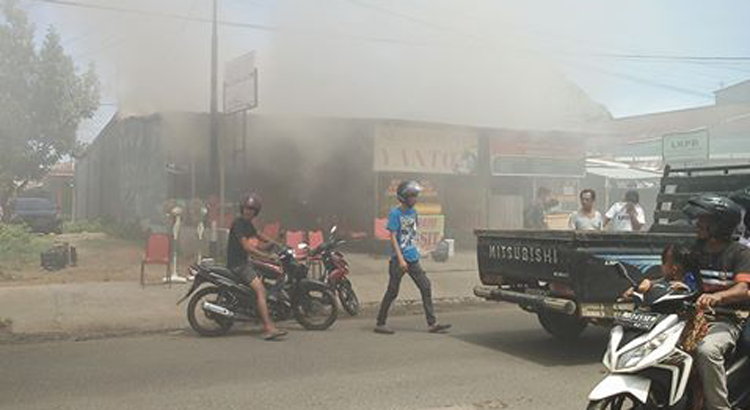 Suasana saat terjadi kebakaran