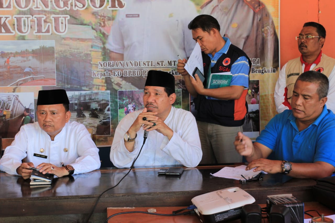 Konferensi pers BPBD Provinsi Bengkulu