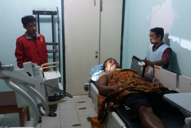 satu korban yang tertembak, Badrin HS (43) warga Bengkulu Tengah