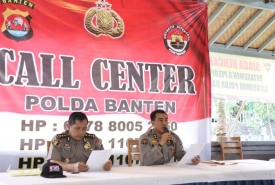 Konferensi Pers Kabiddokkes Polda Banten