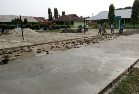 Proses Pembangunan Lapangan MTsN 1 Mukomuko