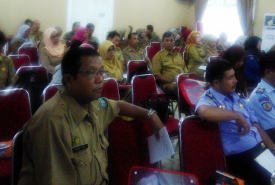 Peserta sosialisasi rencana aksi nasional hak asasi manusia berasal dari SKPD, FKPD dan Pegawai lapas di Kota Bengkulu. 
