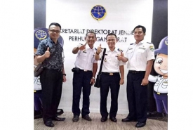 Tim Perhubungan Dinas Perumahan dan Kawasan Pemukiman Kabupaten Seluma saat berkunjung ke Sekretariat Direktorat Perhubungan Darat di Jakarta