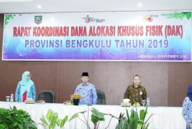 Sekda Provinsi Bengkulu Nopian Andusti saat menghadiri rakor
