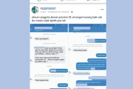 Screenshot percakapan Mesengger