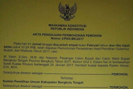 Gugatan Paslon nomor urut 3 ke MK