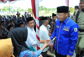 Gubernur hadir dalam pengukuhan satgas perlindungan anak dan perempuan, serta pertemuan dengan masyarakat kab. Kaur di GSG Kaur