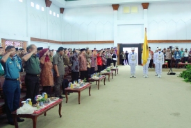 Kongres Ikatan Keluarga Alumni Pendidikan Tinggi Kepamongprajaan (IKAPTK) pertama di Gedung serbaguna Pemprov Bengkulu, Sabtu(1/12/2018)