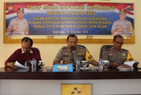 Polres Kepahiang Menggelar Konferensi Pers Rilis Akhir Tahun Anev JTP-PTP Sepanjang Tahun 2018 Senin (31/12/18)