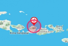 Lokasi gempa bumi di NTB yang berpotensi tsunami