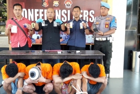 Polresta Bengkulu Berhasil Membekuk 4 terduga pengedar jaringan lapas