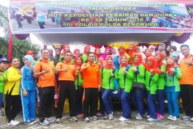 Polair Polda Bengkulu Gelar Olahraga Bersama Unsur Maritim