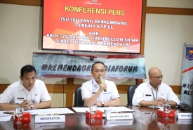 Prof Dr Zudan Arif Fakrullah di Press Room Kemendagri, Kantor Kemendagri