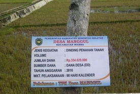 Papan Nama Proyek Tanpa Mencantumkan Volume