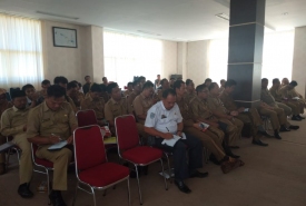Seluruh OPD di Kabupaten Kaur mengikuti rapat koordinasi dalam rangka percepatan anggaran TA 2019 Selasa (12/2)