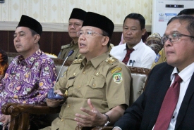 TPID-Plt Gubernur Bengkulu Rohidin Mersyah hadir dan menyampaikan progress upaya penurunan angka inflasi daerah
