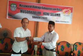 Sudarsono terpilih secara aklamasi sebagai ketua KONI Seluma
