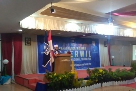 Helmi Hasan di acara Rakerwil PAN