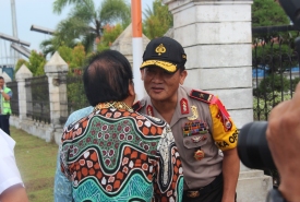 Kapolda Bengkulu Sambut Menteri ATR di Bumi Rafflesia