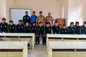 Pelepasan tim futsal SMA Negeri Keberkatan Olahraga (SKO) untuk bertanding di Regional Medan mewakili Bengkulu pada tanggal 14 Maret 2018 di Kantor Dispora Provinsi Bengkulu.
