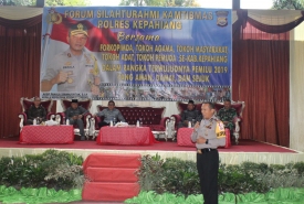 Polres Kepahiang Menggelar Forum Silaturahmi Kamtibmas jelang Pemilu 2019 Rabu (20/2)