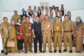 Sekda Kepahiang Zamzami Zubir Selasa (12/2) menyambut kedatangan 18 Dokter Internship yang bertugas di Kabupaten Kepahiang
