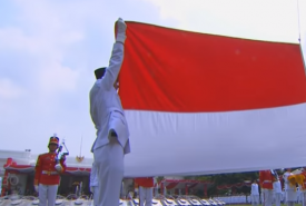 Pembentang bendera merah putih di Istana Negara merupakan pelajar asal SMAN 2 Kota Bengkulu