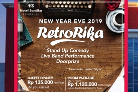 “Retrorika” yaitu konsep  retro style dengan nuansa vintage yang ditawarkan oleh Hotel Santika Bengkulu