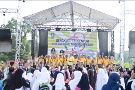 Launching Gerakan Bengkulu Tersenyum Menuju Suksesi Bengkulu 2020 Wonderful / Foto : MC