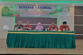 Seminar Nasional diselenggarakan oleh Prodi Pendidikan Bahasa Indonesia FKIP UMB di gedung Kampus IV UMB, Jumat (2/11/2018)