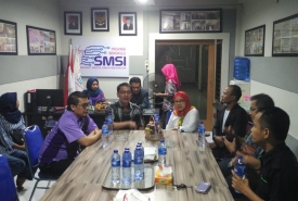 Anggota Dewan Pers Ratna Komala berkunjung ke Kantor SMSI Bengkulu